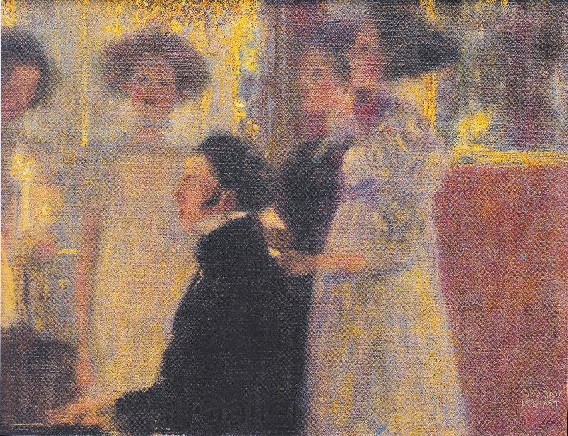 Gustav Klimt Schubert am Klavier I